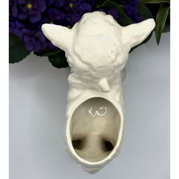 Vintage MCM Ceramic Baby Lamb Planter - Picture 7 of 8